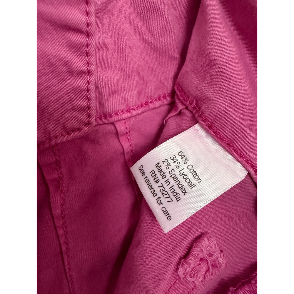 LC Lauren Conrad Womens High Rise Wide Leg Utility Pants Pink Berry Size 12 - Picture 11 of 12